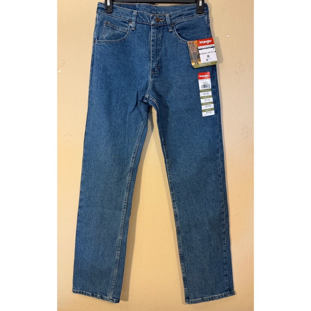 Wrangler Jeans Men 30x32 Regular Fit Five Star Heritage Denim‎ Casual NEW